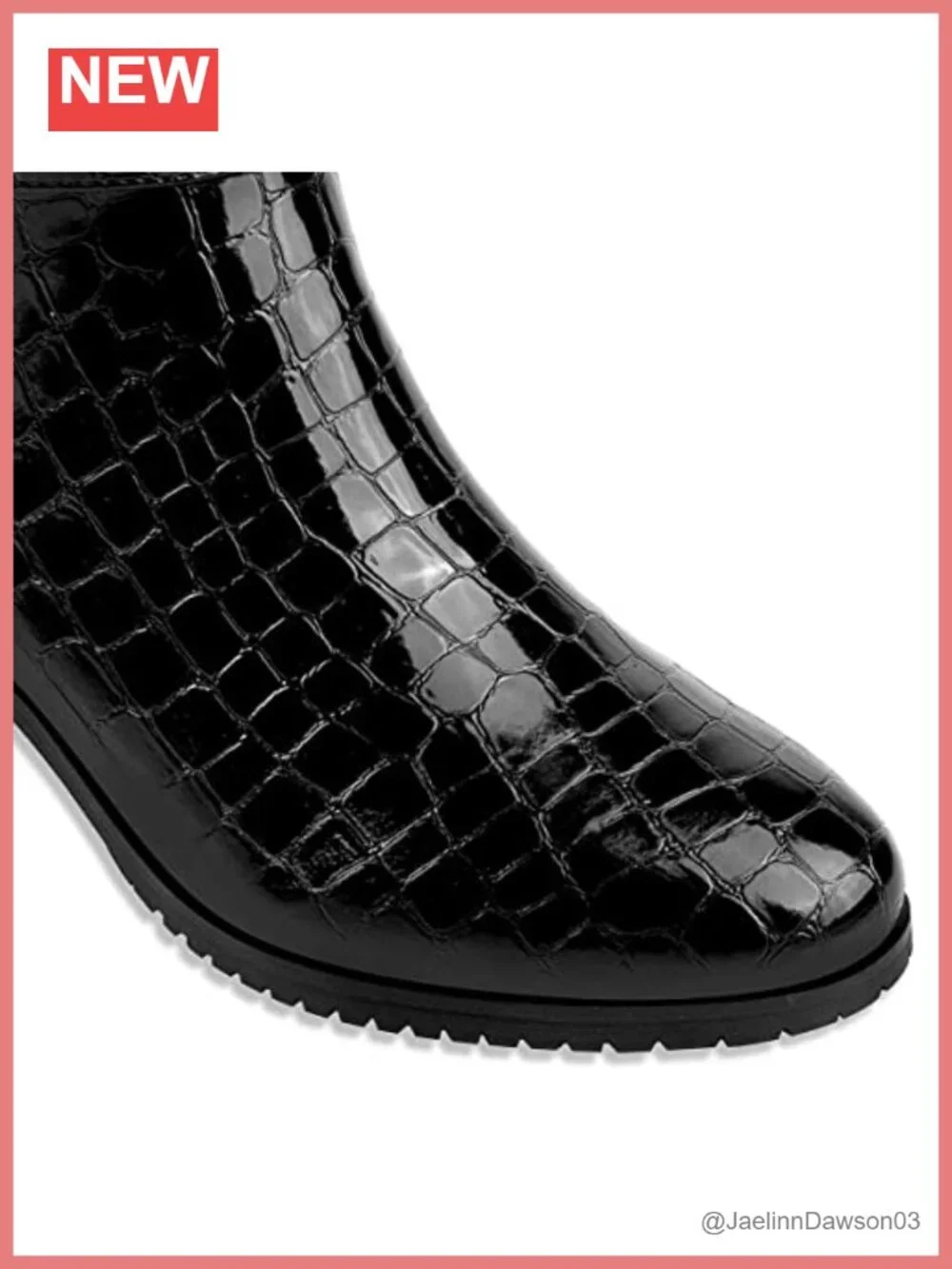 Women's Knee-High Faux Leather Crocodile Print Boots 2.25in Heel
